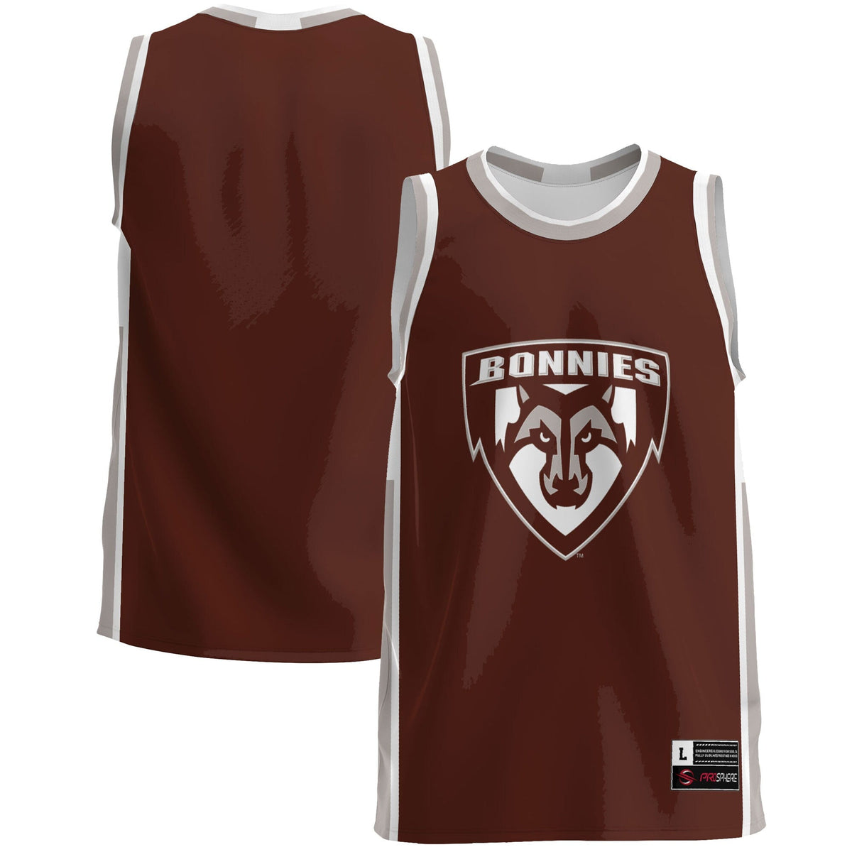 St. Bonaventure Bonnies Lightweight Basketball Jersey - Brown