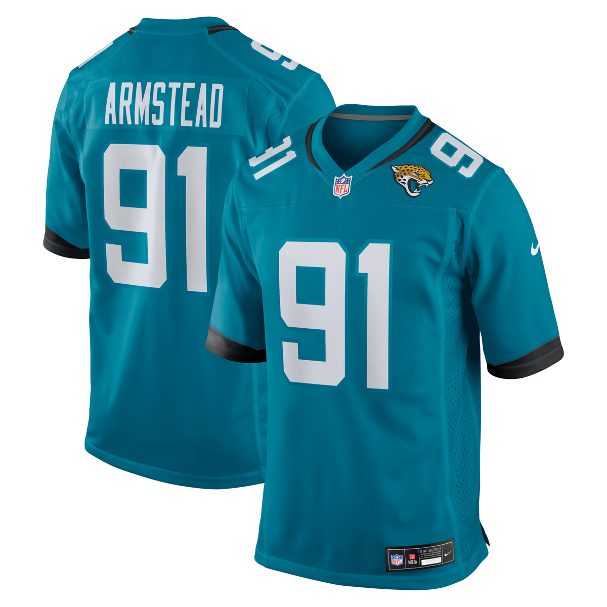 Jacksonville Jaguars Arik Armstead Teal Team Game Football Jersey