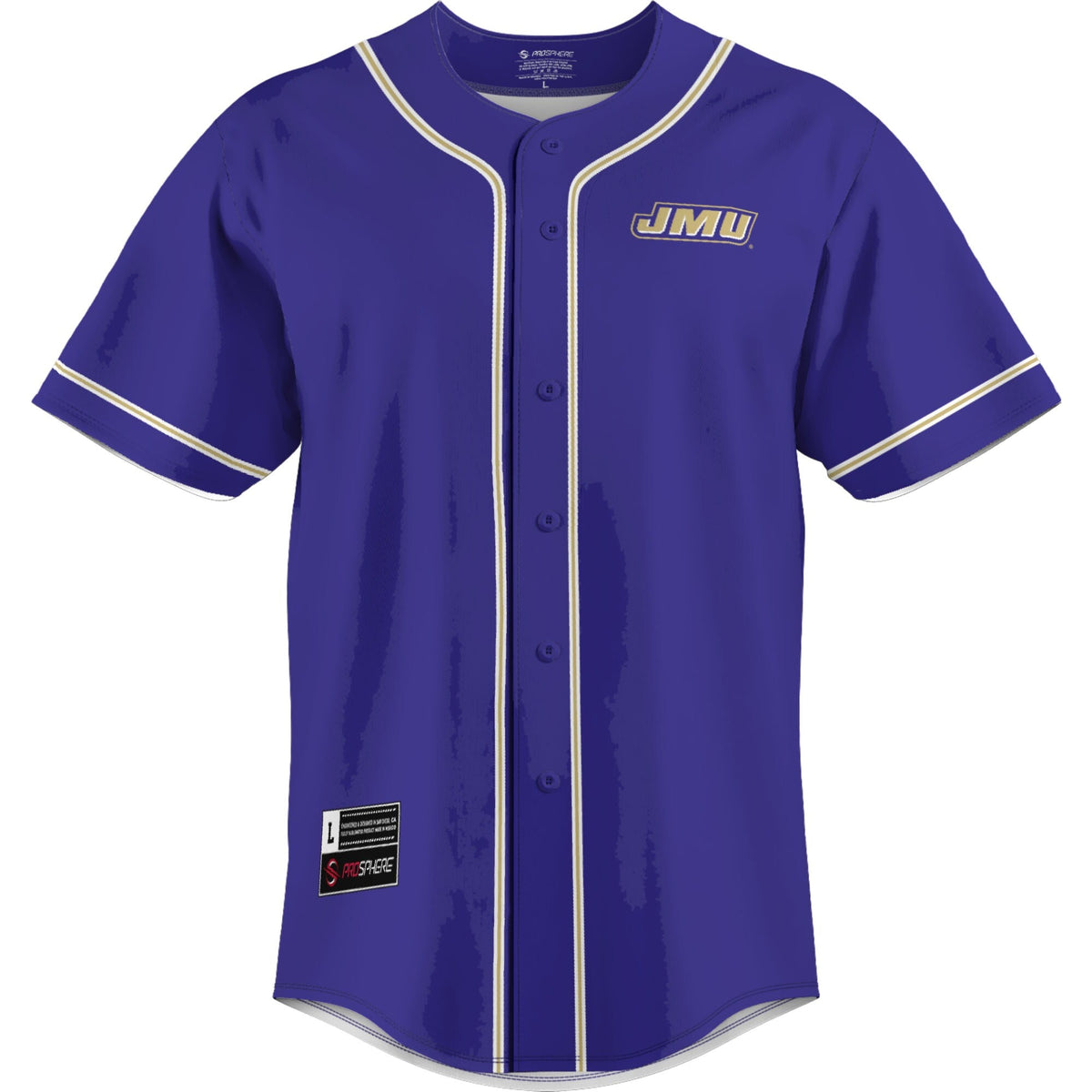 James Madison Dukes Lightweight Baseball Jersey - Purple