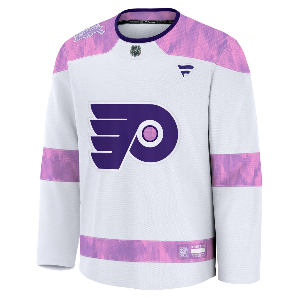 Philadelphia Flyers White 2024 Hockey Fights Cancer Practice Jersey