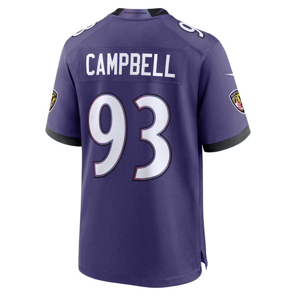 Baltimore Ravens Calais Campbell Purple Team Game Football Jersey
