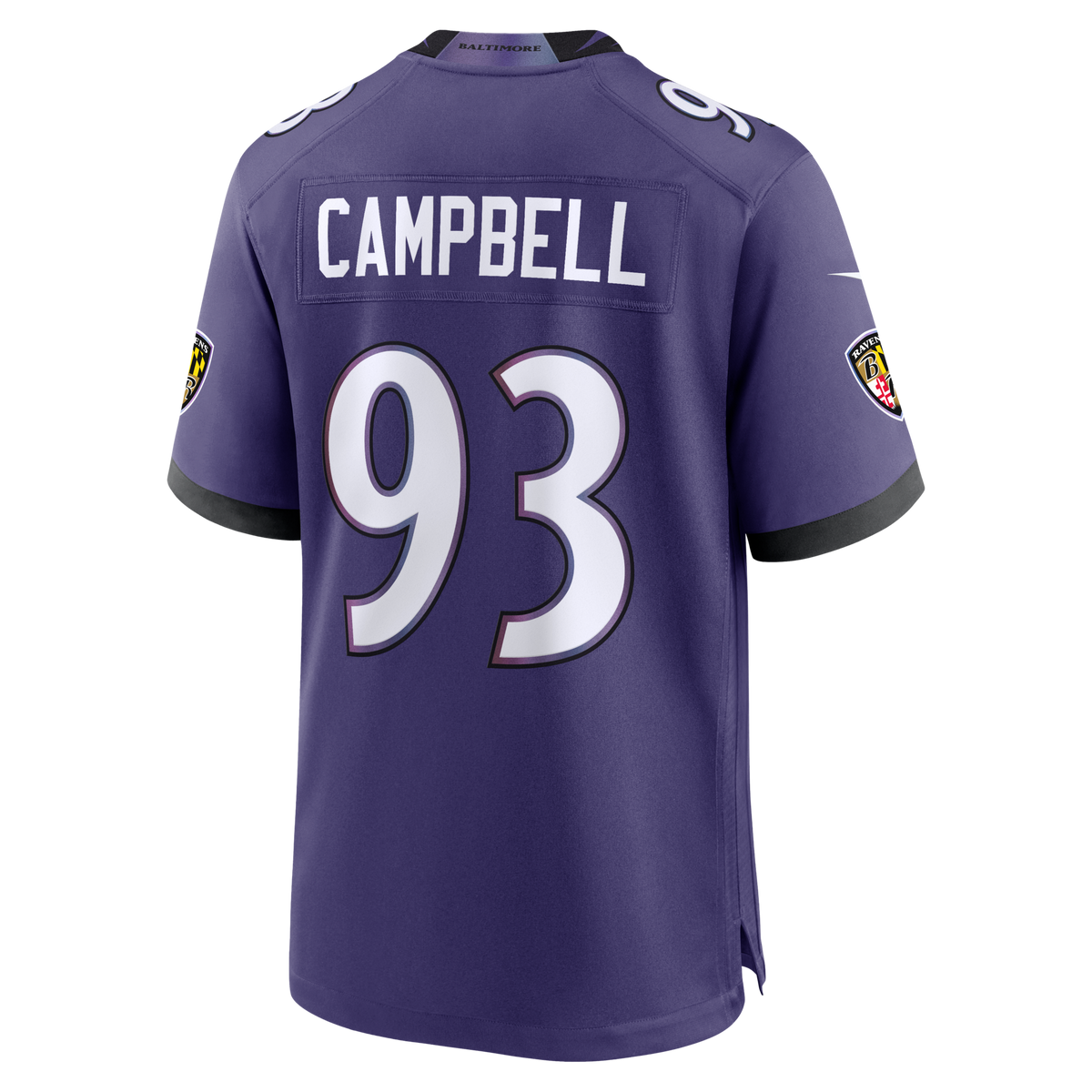 Baltimore Ravens Calais Campbell Purple Team Game Football Jersey