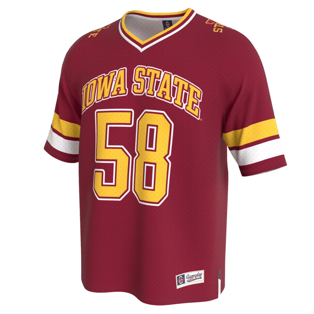 Iowa State Cyclones Lightweight Collegiate Football Fashion Jersey - Cardinal