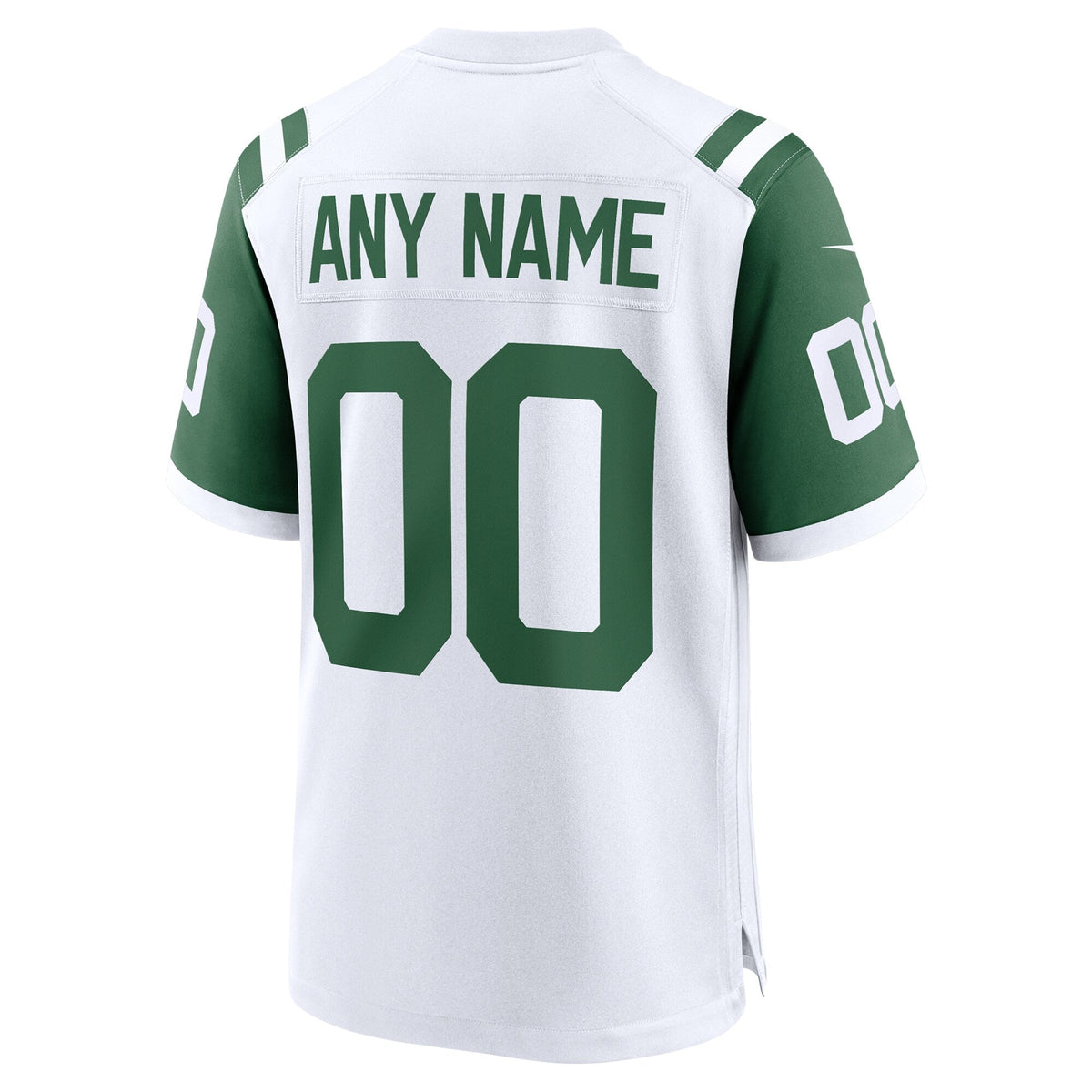 New York Jets White Classic Alternate Custom Replica Football Jersey