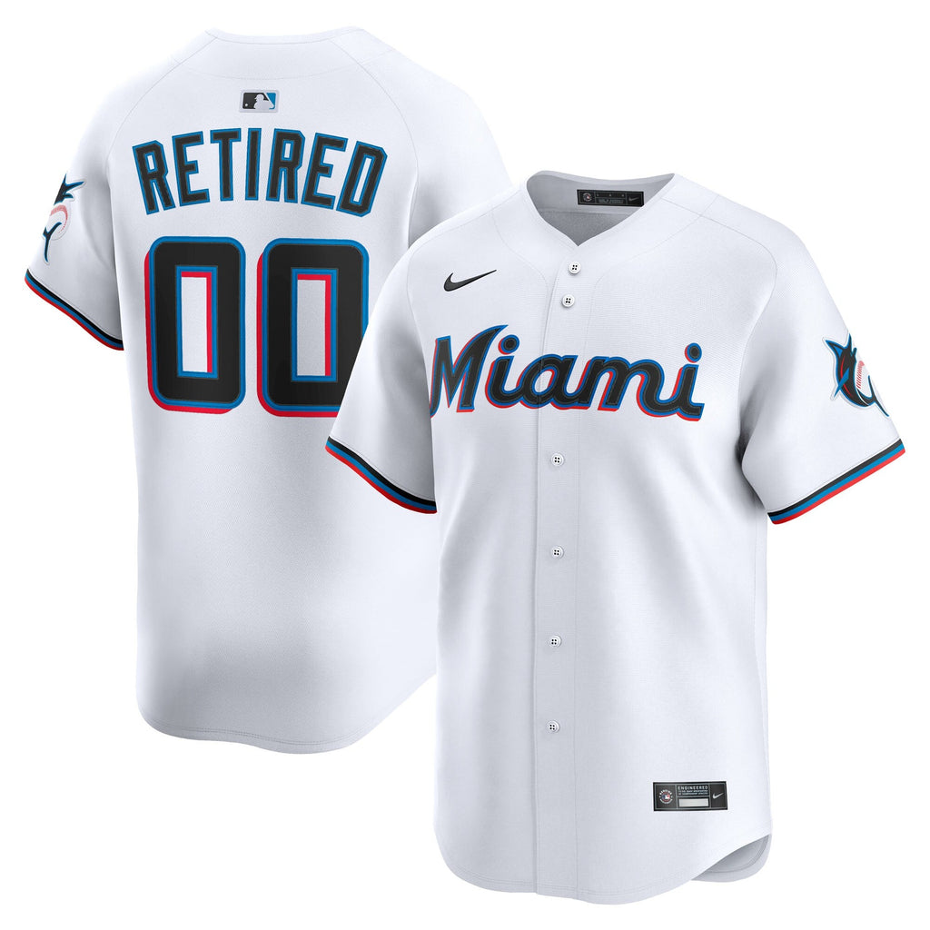 Miami Marlins White Home Limited Pick-A-Player Retired Roster Baseball Jersey