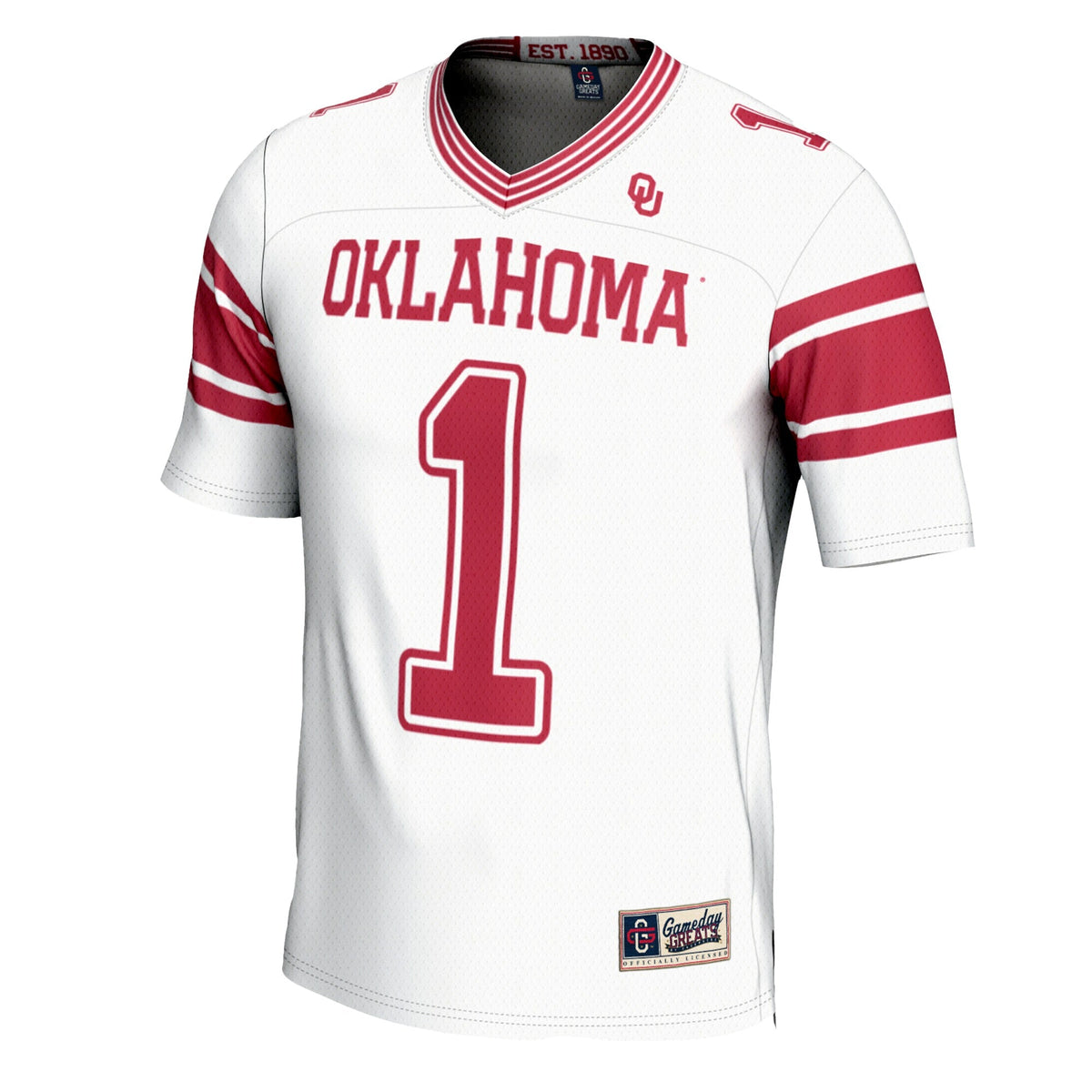 #1 White Oklahoma Sooners Football Jersey