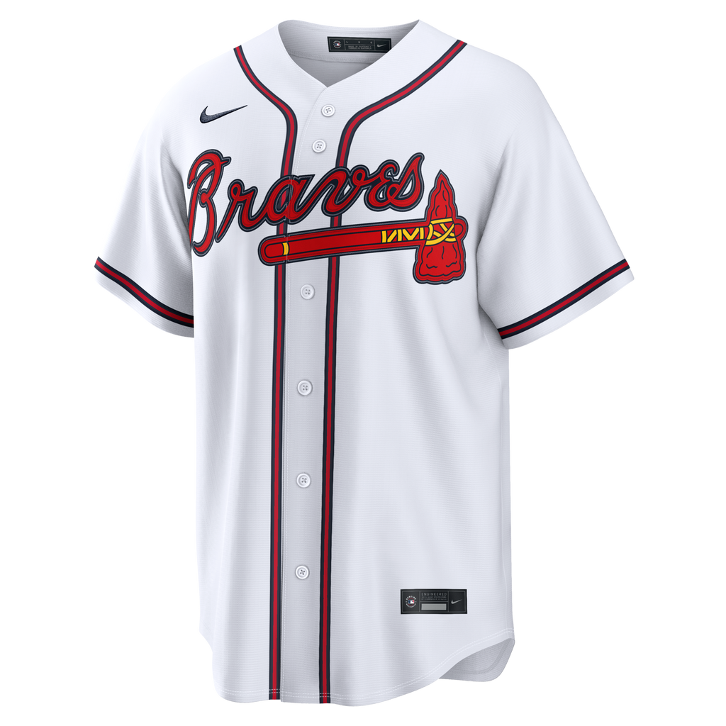 Atlanta Braves White Home Replica Custom Baseball Jersey
