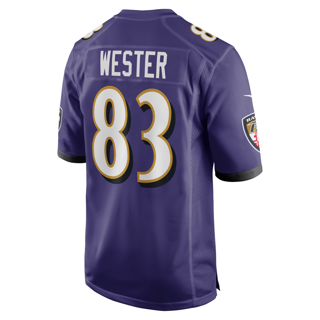Baltimore Ravens LaJohntay Wester Purple Team Game Football Jersey