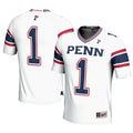 #1 Pennsylvania Quakers Football Jersey - White