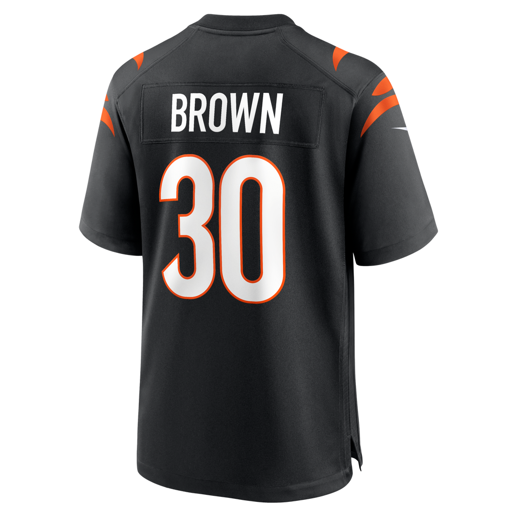 Cincinnati Bengals Chase Brown Black Team Game Football Jersey