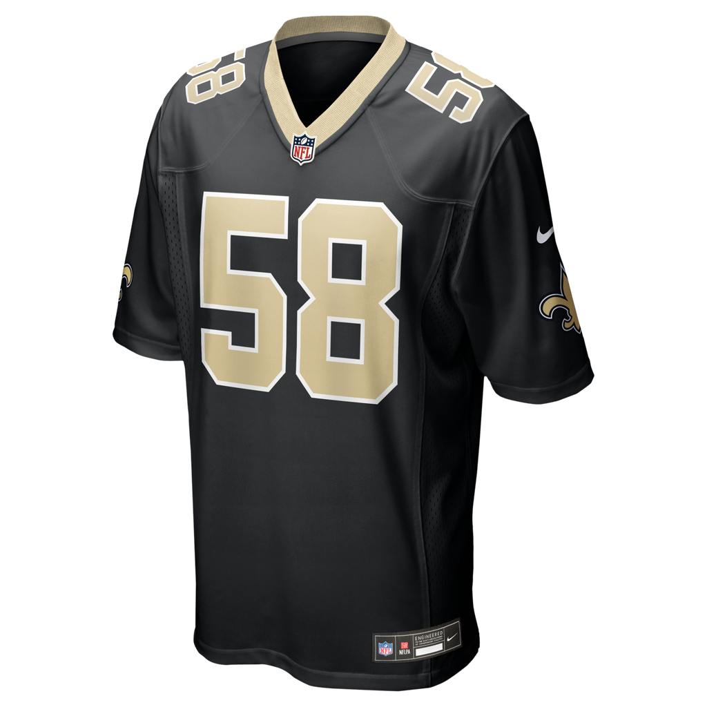 New Orleans Saints Chris Rumph II Black Team Game Football Jersey