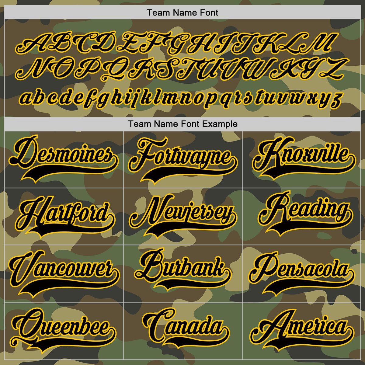 Custom Hockey Jersey - Camo Black-Gold Salute To Service