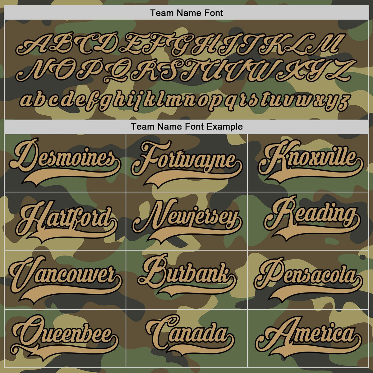 Custom Hockey Jersey - Camo Old Gold-Black Salute To Service