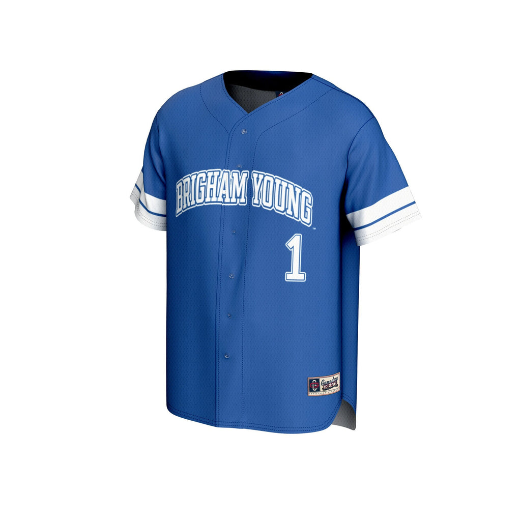 #1 BYU Cougars Lightweight Collegiate Baseball Fashion Jersey - Royal