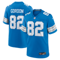 Detroit Lions Thomas Gordon Blue Team Game Football Jersey