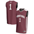 #1 Montana Grizzlies Lightweight Basketball Fashion Jersey - Maroon