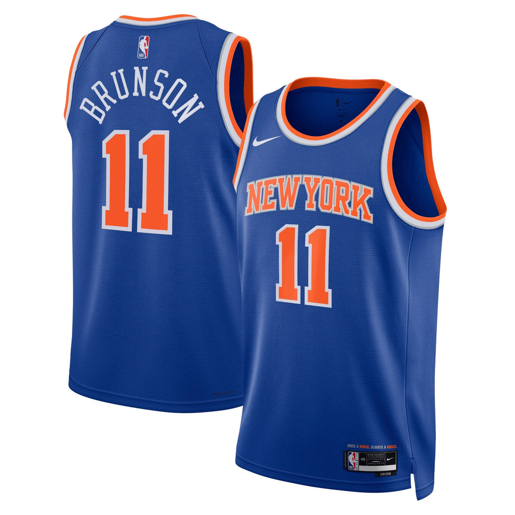 New York Knicks Icon Edition Swingman Jersey - Blue - Jalen Brunson