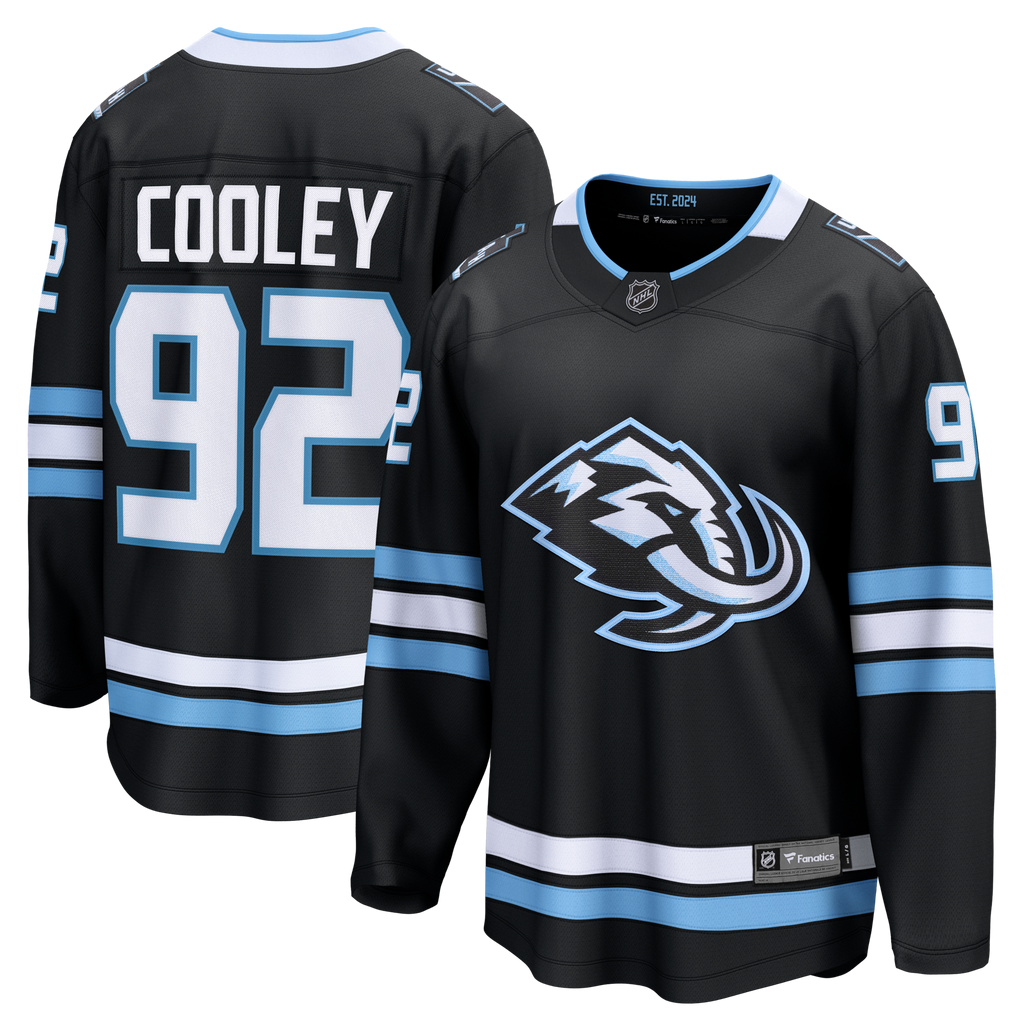 Utah Mammoth Logan Cooley Black Home Breakaway Hockey Jersey
