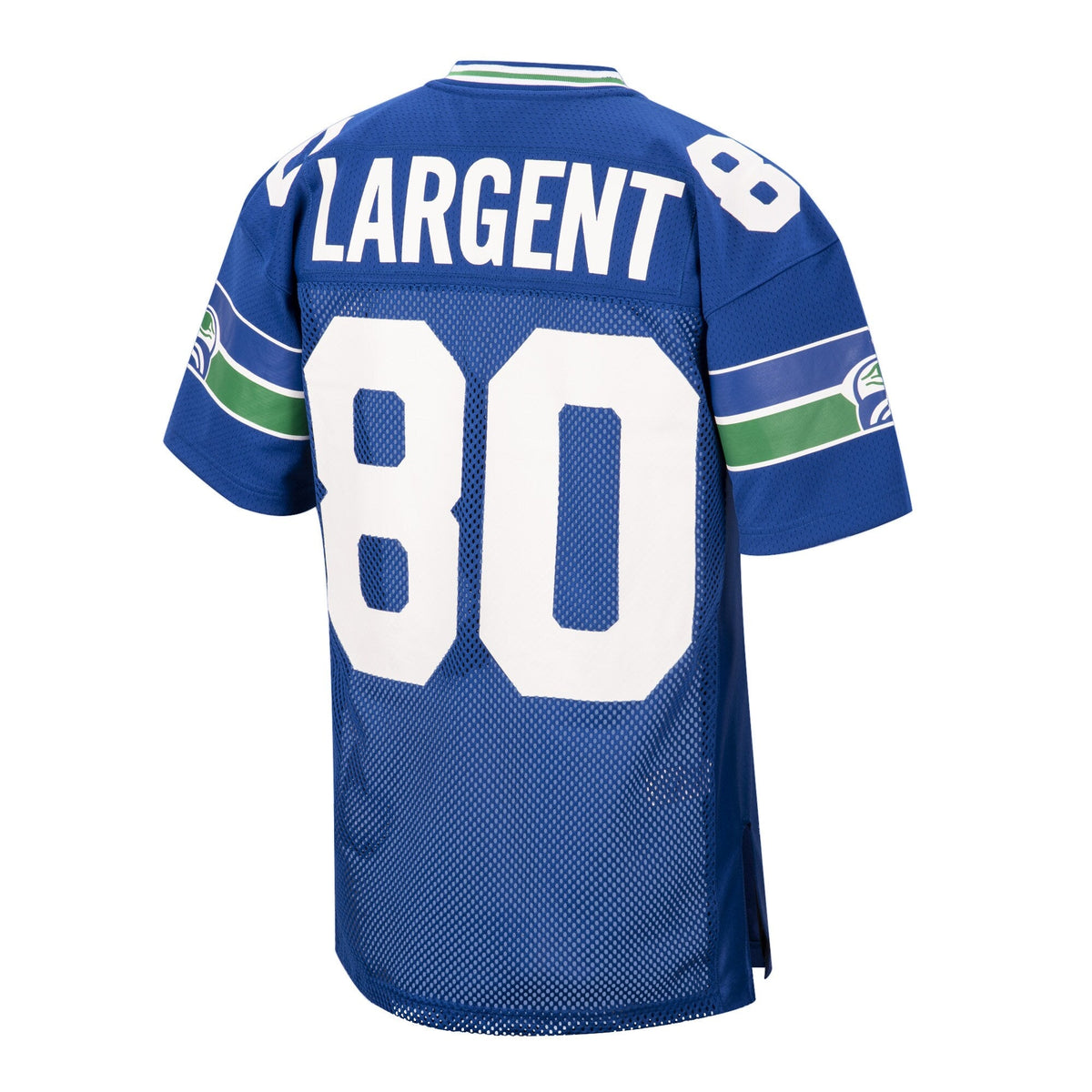 Seattle Seahawks 1985 Steve Largent Royal Throwback Retired Player Football Jersey