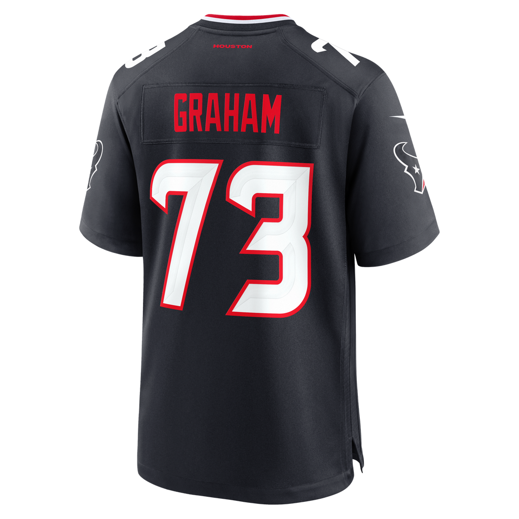 Houston Texans Derrick Graham Navy Team Game Football Jersey