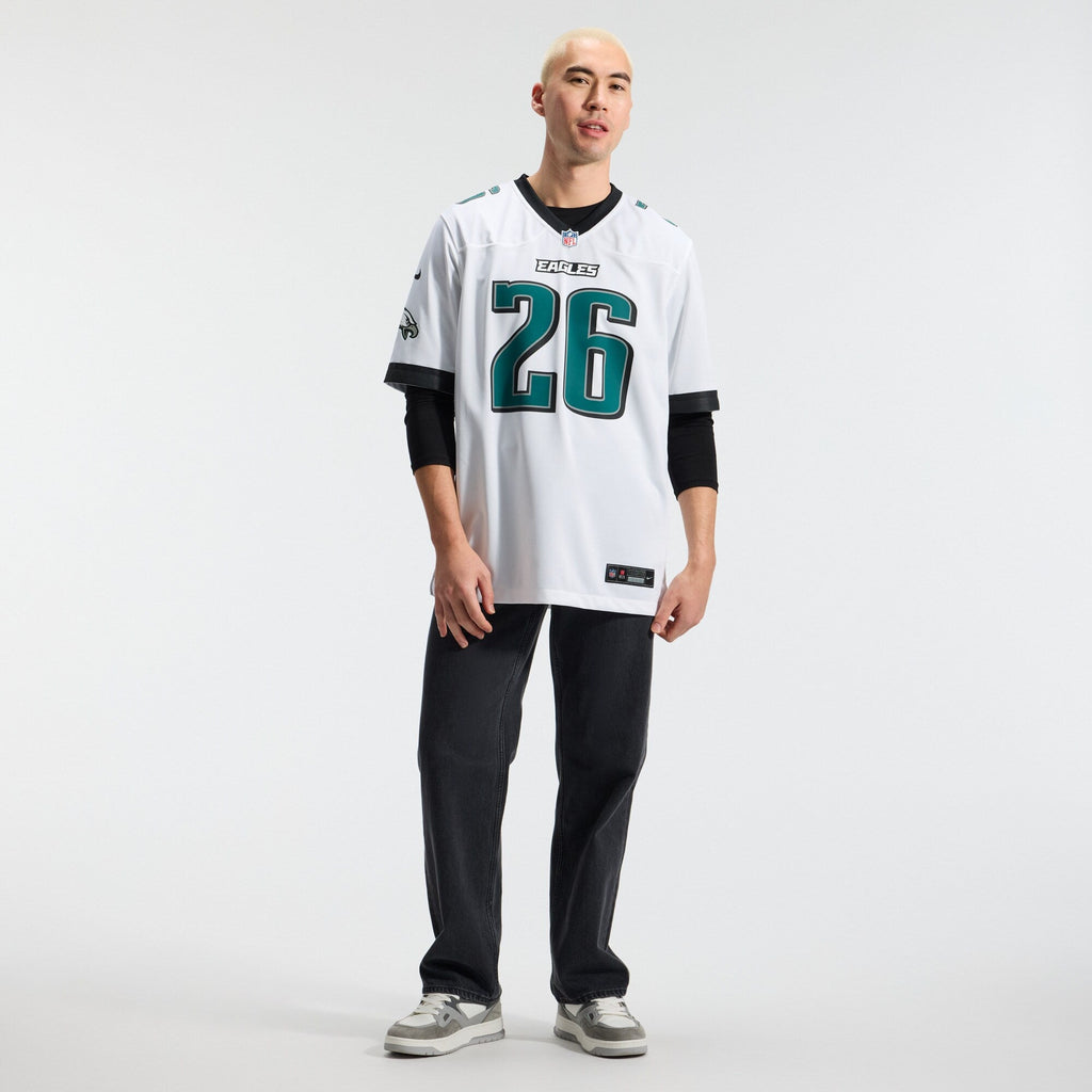 Philadelphia Eagles Saquon Barkley White Game Football Jersey