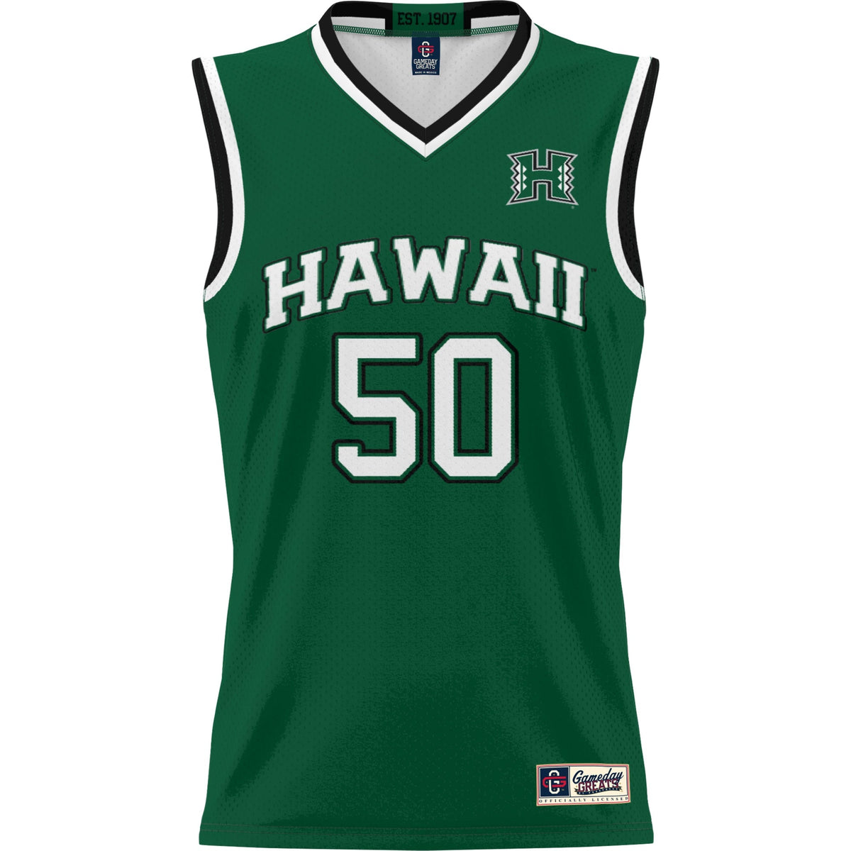 #50 Green Hawaii Rainbow Warriors Lightweight Basketball Jersey