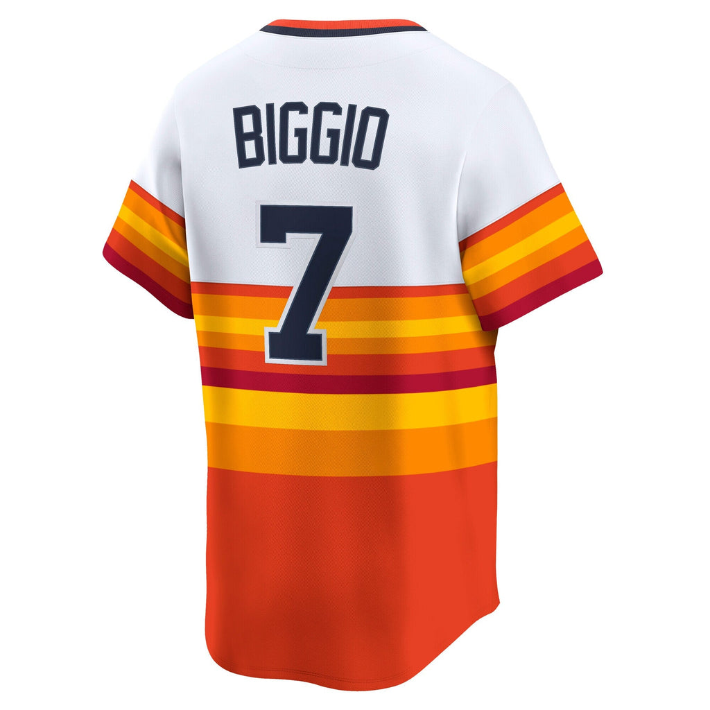 Houston Astros Craig Biggio White Throwback Cooperstown Collection Limited Player Baseball Jersey