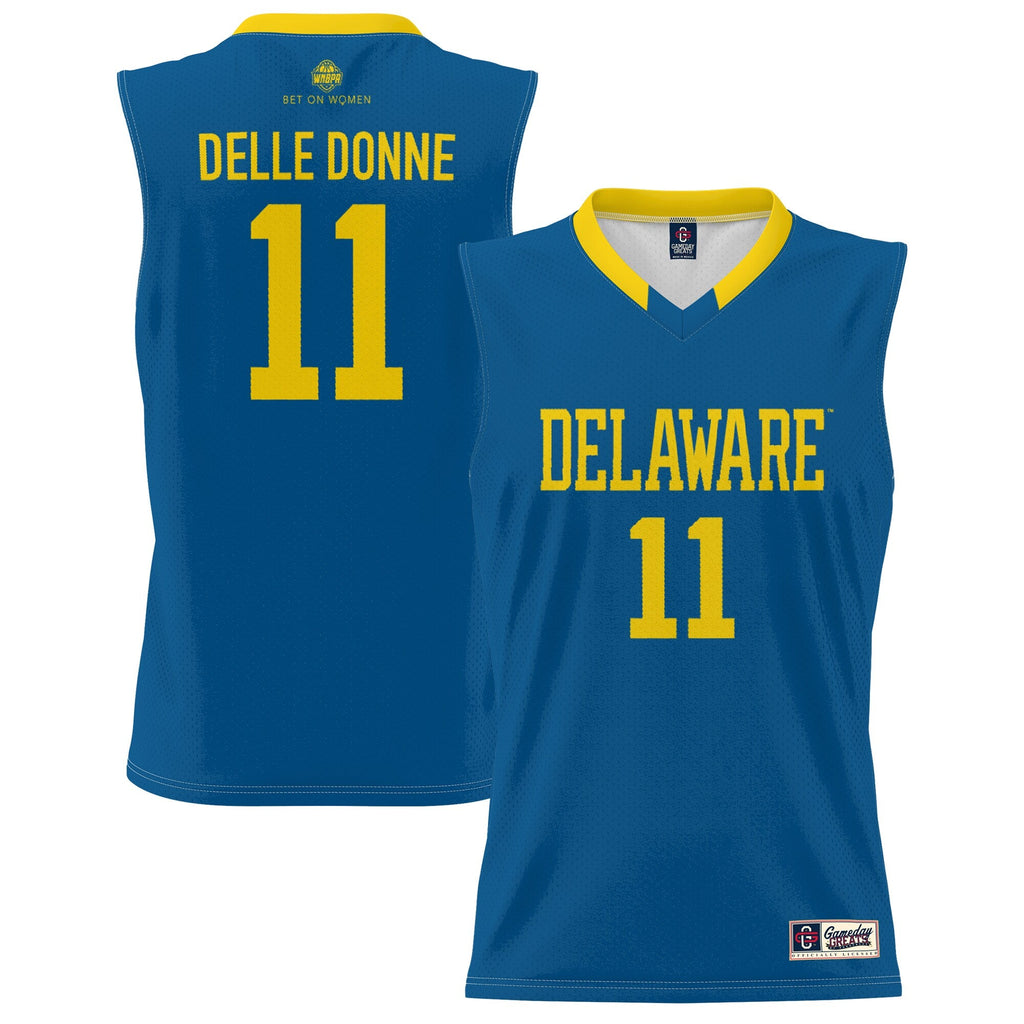 Elena Delle Donne Delaware Fightin' Blue Hens Lightweight Basketball Alumni Jersey - Blue