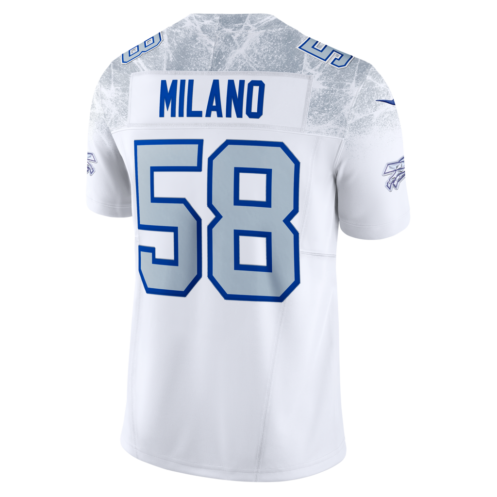 Buffalo Bills Matt Milano White 2025 Rivalries Collection Stitched Limited Football Jersey