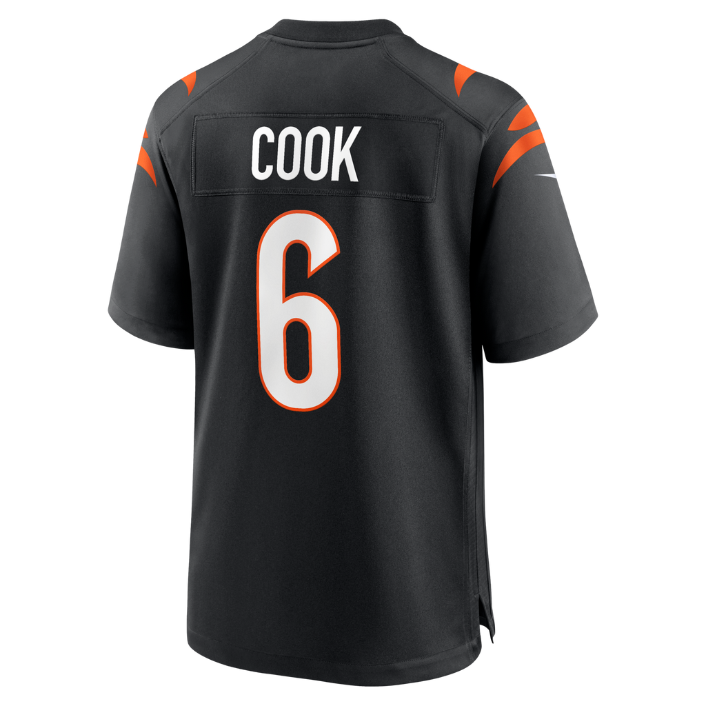 Cincinnati Bengals Bryan Cook Black Team Game Football Jersey