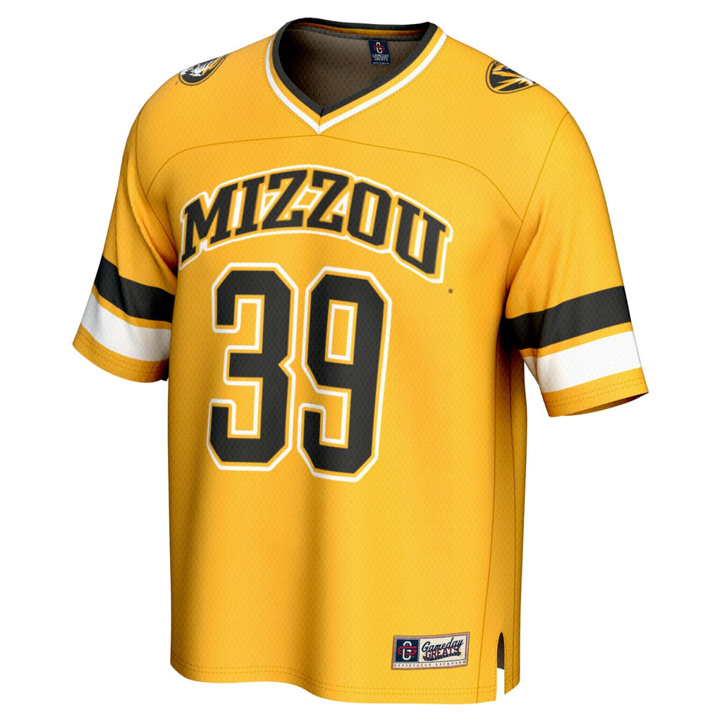 #39 Missouri Tigers Lightweight Collegiate Football Fashion Jersey - Gold