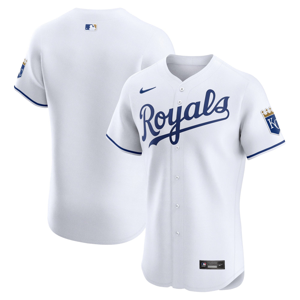 Kansas City Royals White Home Elite Baseball Jersey