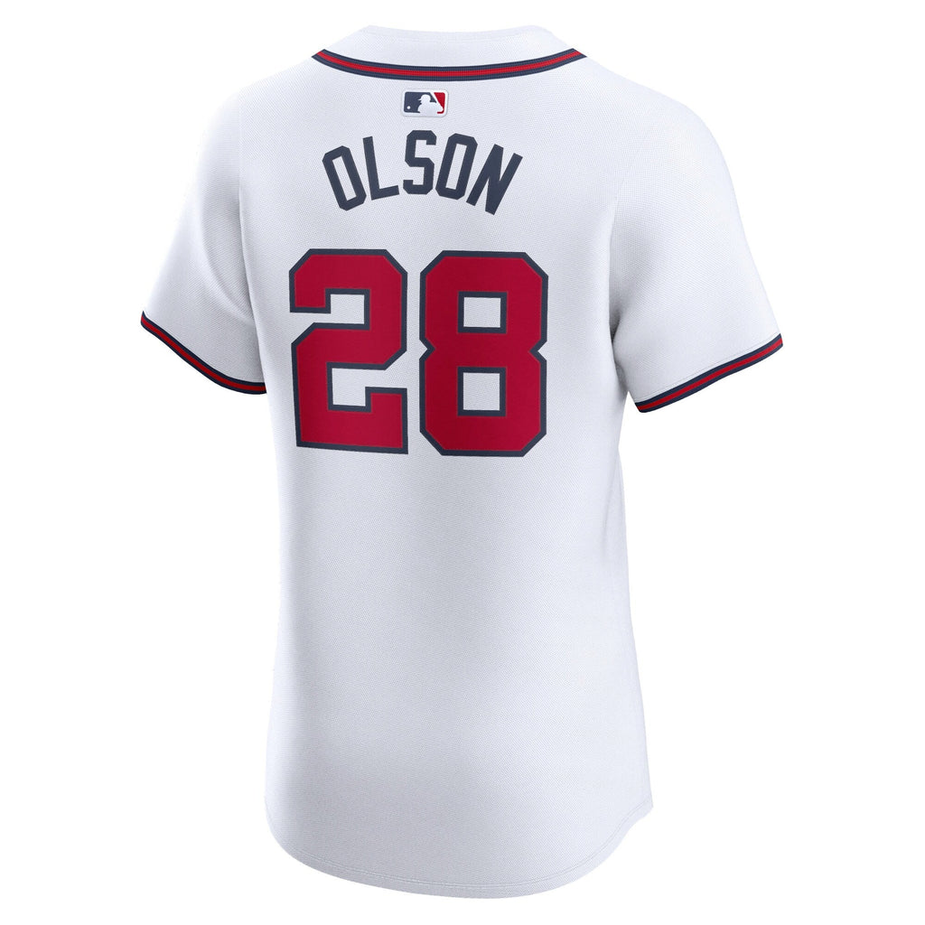 Atlanta Braves Matt Olson White Home Elite Player Baseball Jersey