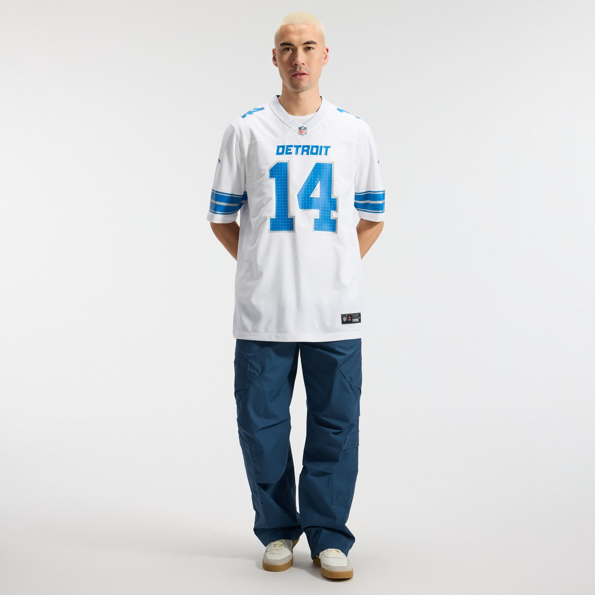 Detroit Lions Amon-Ra St. Brown White Game Football Jersey