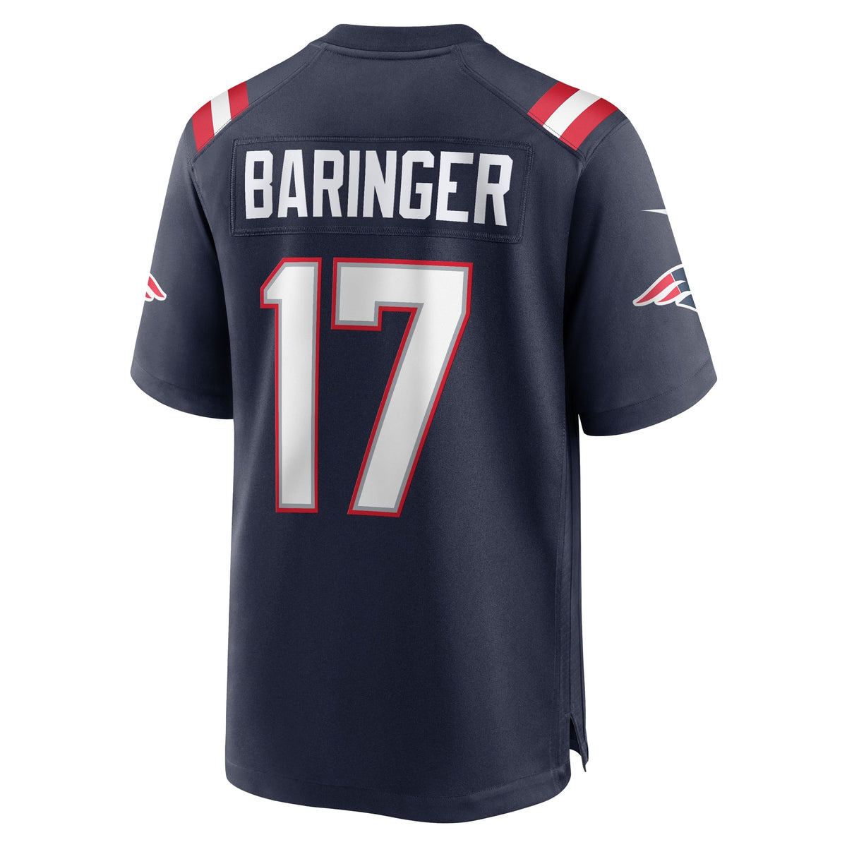 New England Patriots Bryce Baringer Navy Team Game Football Jersey