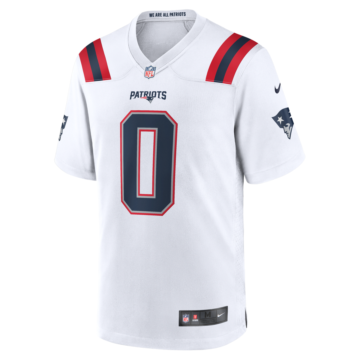 New England Patriots Christian Gonzalez White Game Football Jersey