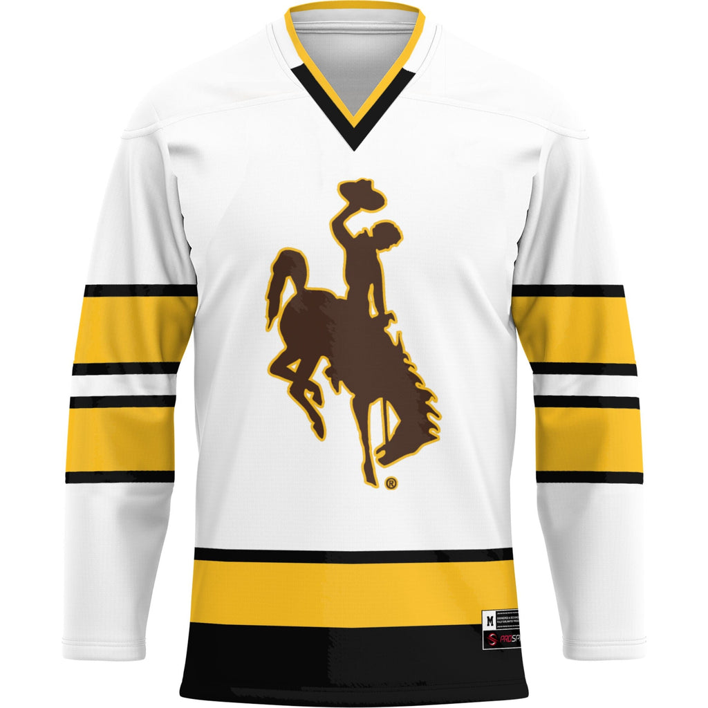 Wyoming Cowboys Hockey Jersey - White