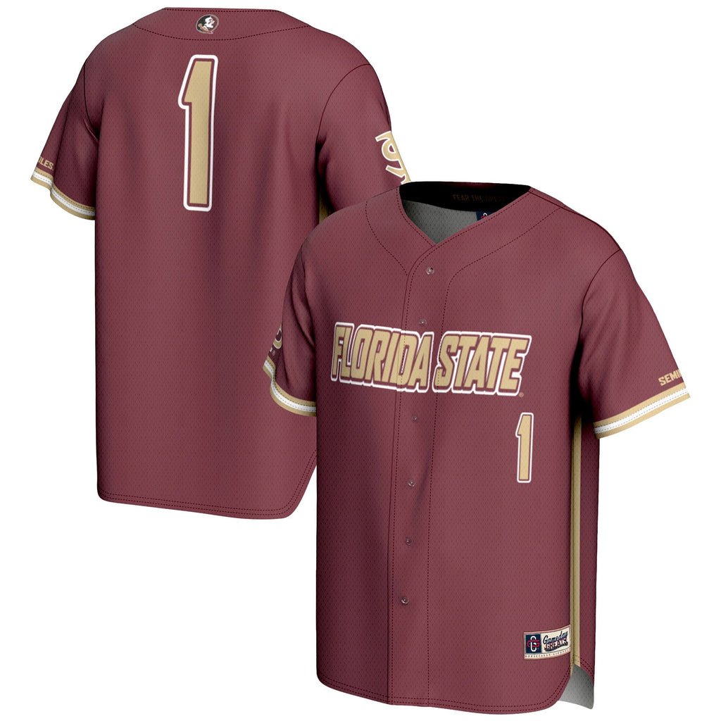#1 Florida State Seminoles Lightweight Baseball Jersey - Garnet