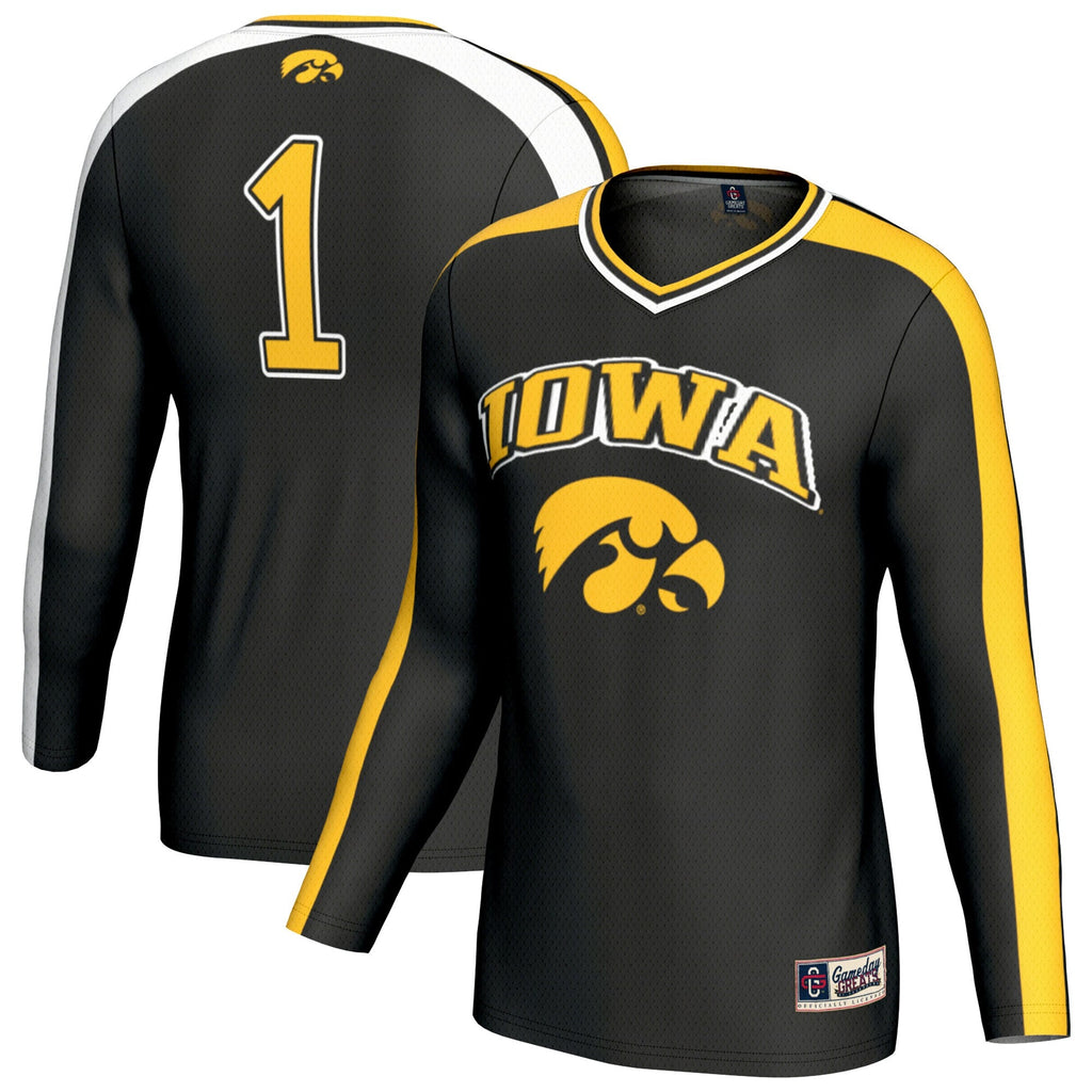 Iowa Hawkeyes Lightweight Collegiate Volleyball Fashion Jersey - Black