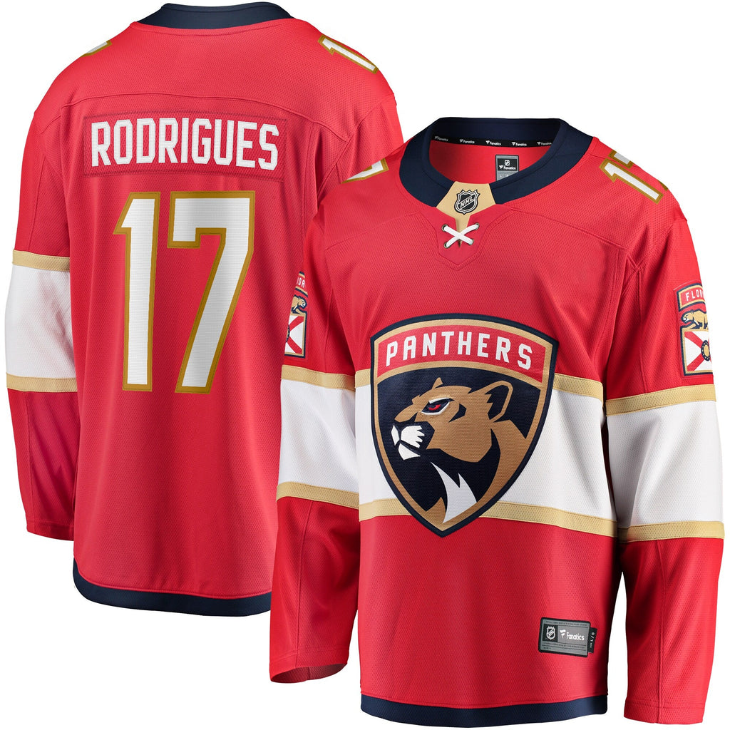 Florida Panthers Evan Rodrigues Red Home Breakaway Hockey Jersey