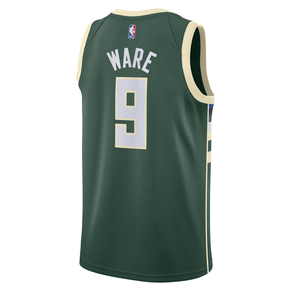 Milwaukee Bucks Icon Edition Swingman Jersey - White - Kel'el Ware