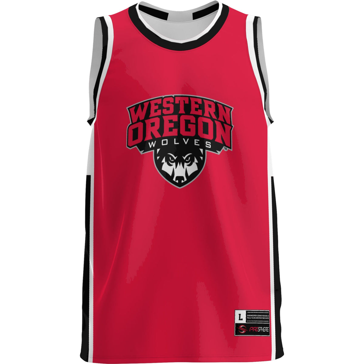 Western Oregon Wolves Lightweight Basketball Jersey - Red