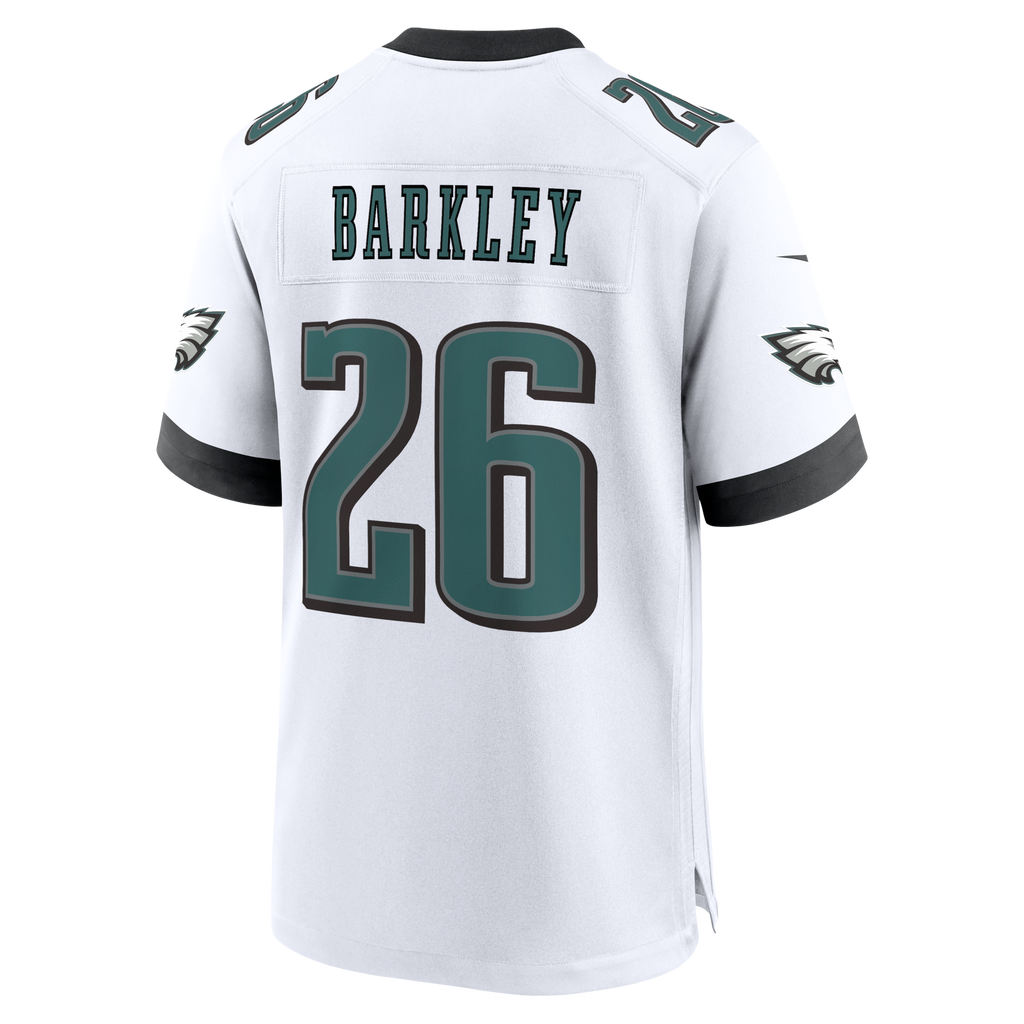 Philadelphia Eagles Saquon Barkley White Game Football Jersey