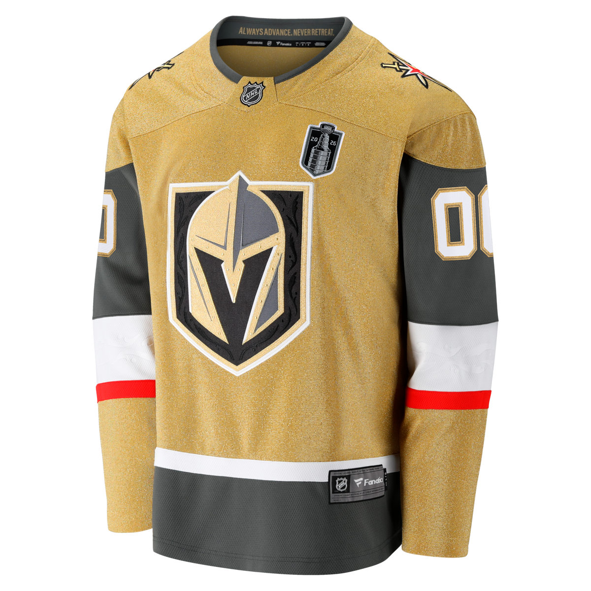 Vegas Golden Knights Gold 2026 Stanley Cup Final Breakaway Custom Hockey Jersey