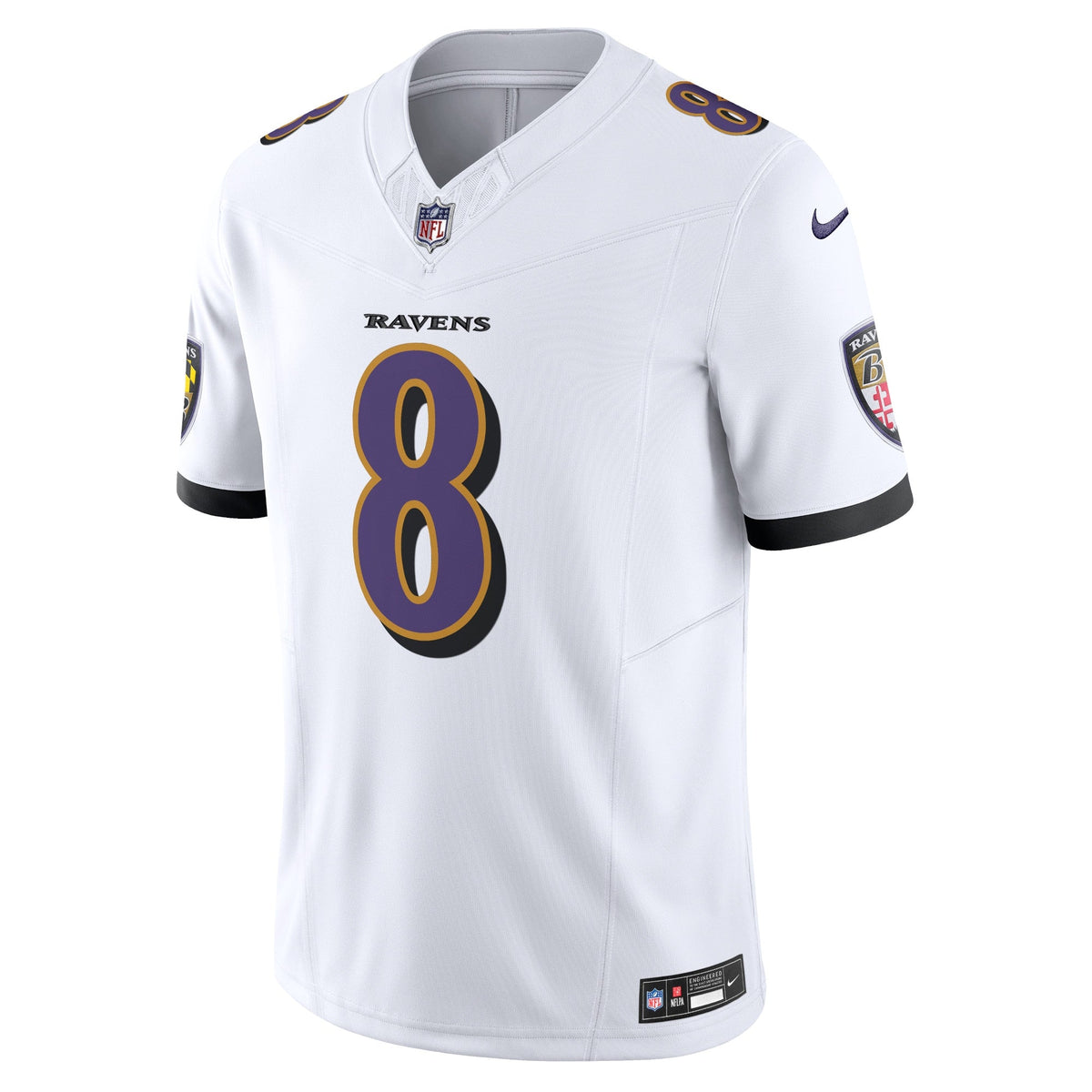 Baltimore Ravens Lamar Jackson White Vapor F.U.S.E. Limited Football Jersey