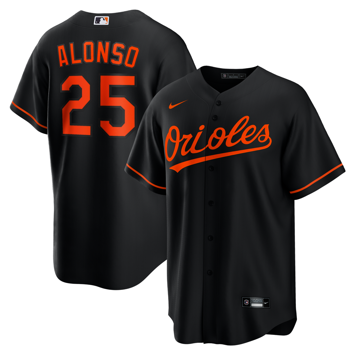 Baltimore Orioles Pete Alonso Black Alternate Replica Baseball Jersey