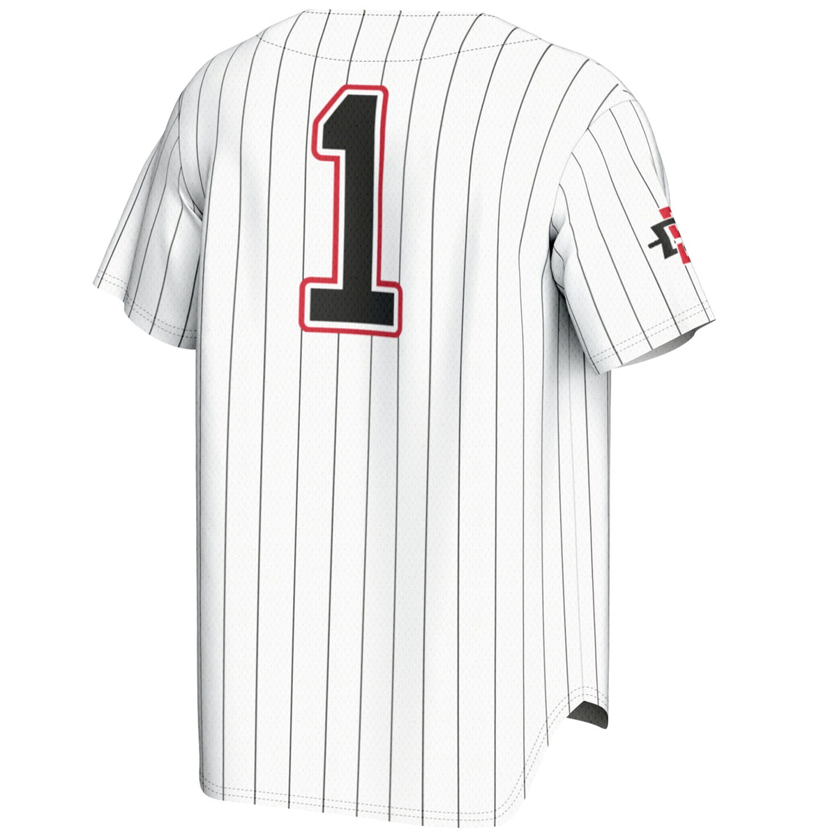 #1 San Diego State Aztecs Lightweight Baseball Fashion Jersey - White
