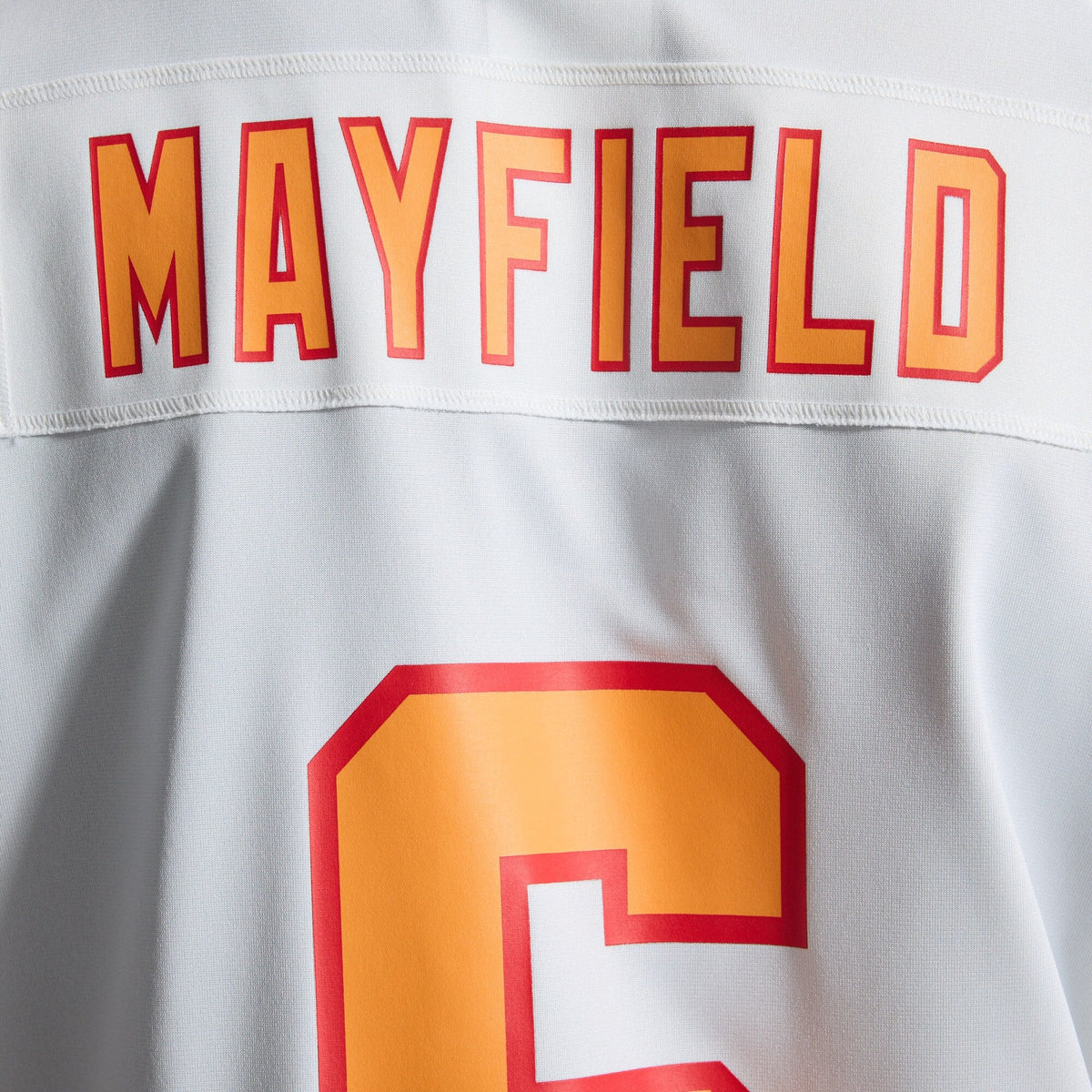 '76 Tampa Bay Buccaneers Baker Mayfield White Player Game Football Jersey