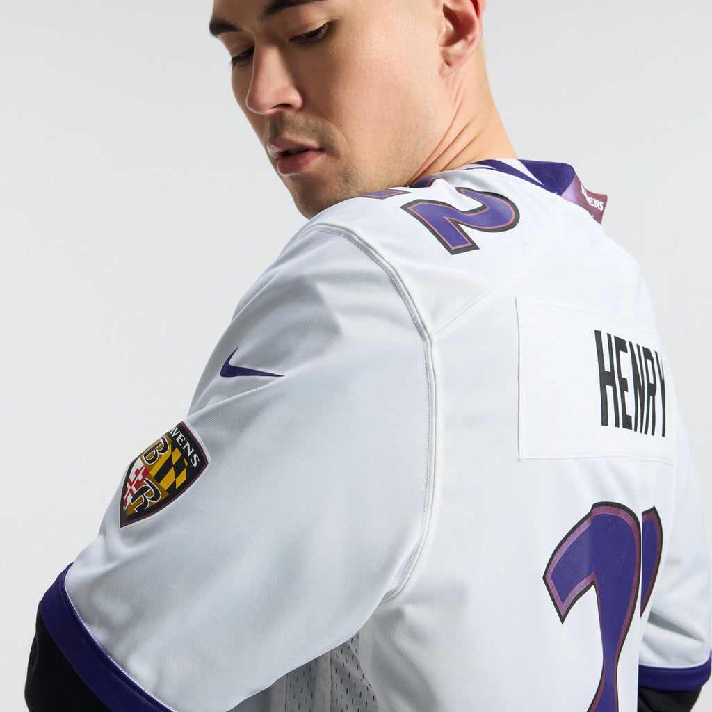 Baltimore Ravens Derrick Henry White Game Football Jersey