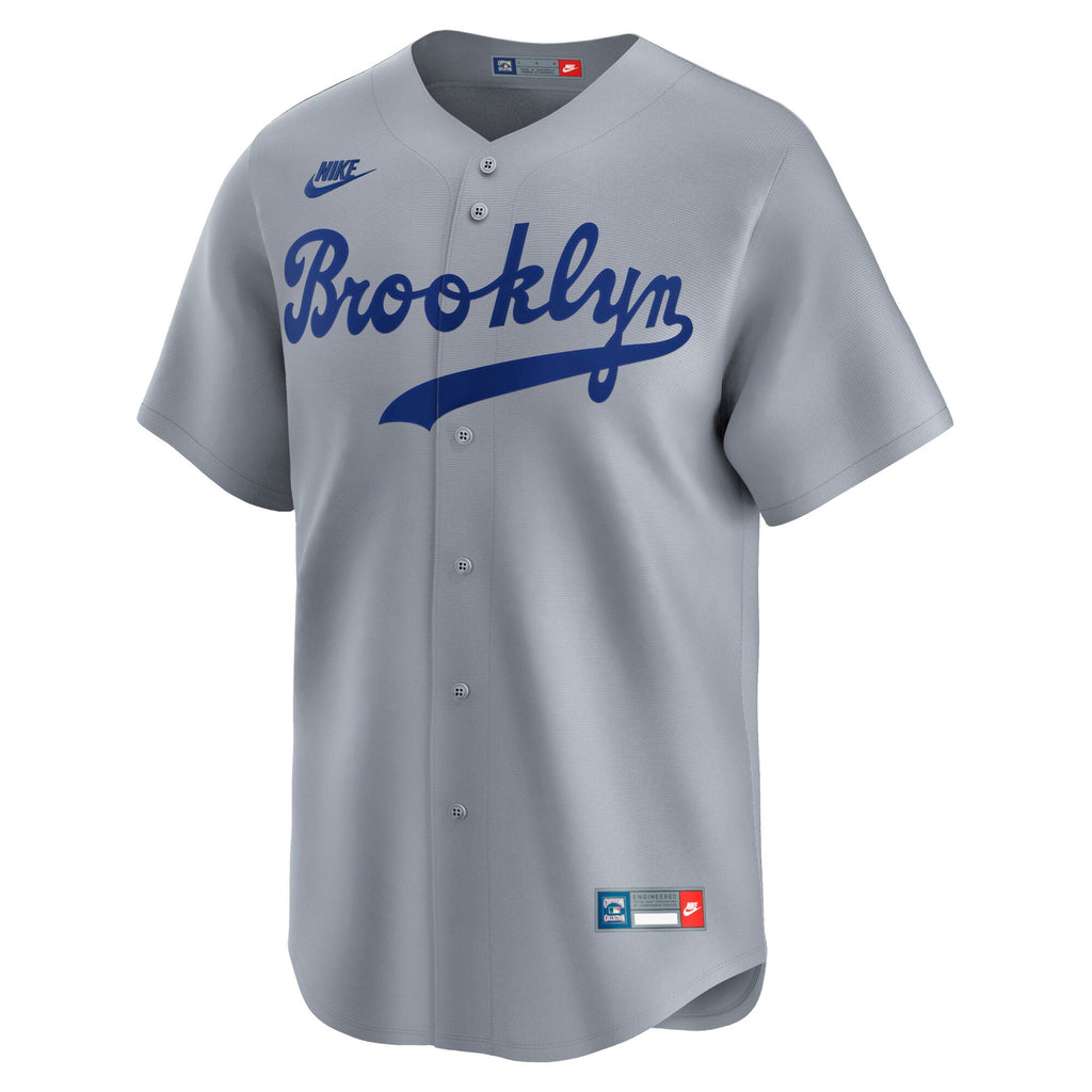 Brooklyn Dodgers Jackie Robinson Gray Throwback Cooperstown Collection Limited Baseball Jersey